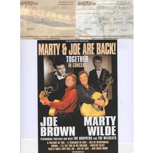 Marty Wilde Joe Brown Row B Nottingham 2004 2x Ticket s & Flyer