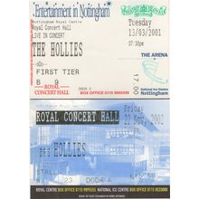 The Hollies 2002 2001 2x Row B Nottingham Live Theatre Ticket s