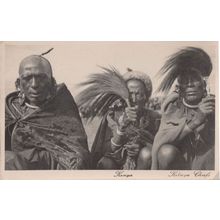 East African Types Masai Kikuyu Chiefs Antique Postcard