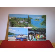 multiview, CORFU, GREECE used postcard 1961? pm =