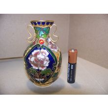 Vintage Cloisonne Vase 3 1/8" tall