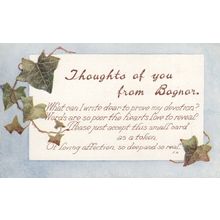Thoughts From Bognor Regis Sussex Greetings Old Postcard