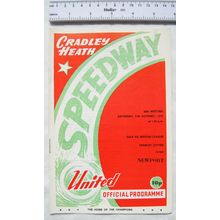 1975 Cradley Heath v Newport Speedway Programme, 11th October