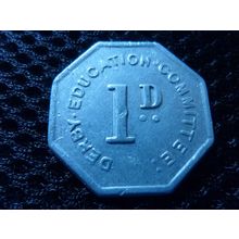 Derby Education Dept 1d transport token