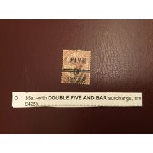 ICOLLECTZONE British Honduras 35 VF used double bar surcharge