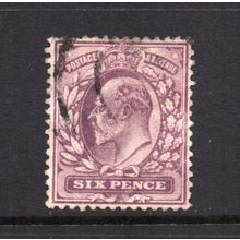 Edward VII - 1902-10 - 6d Dull Purple (sg245) Used (#1)
