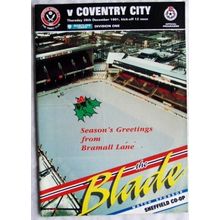 1991 programme Sheffield United v. Coventry City