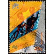 Australia 2000 Paralympic Games 45c Used ss Stamp Cycling