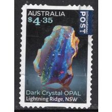 AUSTRALIA: 2025, $4.35 DARK CRYSTAL OPAL INTERNATIONAL POST, USED S/A. 386/7 +