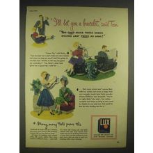 1948 Lux Detergent Ad - I'll Bet You a Bracelet