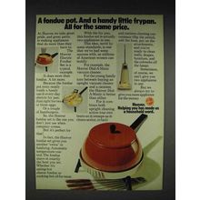 1972 Hoover Electric Fondue Set, Dial-A-Matic Vacuum Ad