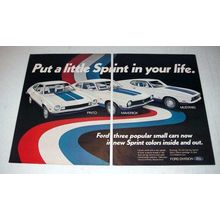 1972 Ford Pinto, Maverick, Mustang Car Ad - Sprint