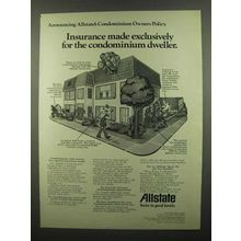 1974 Allstate Insurance Ad - For Condominium Dweller