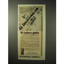 1976 Redfield Traditional Scope Ad - Takes Guts