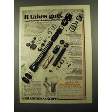 1976 Redfield Traditional Scope Ad - It Takes Guts
