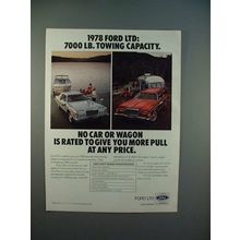 1978 Ford LTD Car Ad - 7000 lb. Towing Capacity