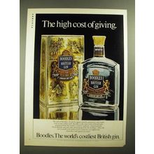 1981 Boodles Gin Ad - The High Cost of Giving