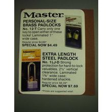 1984 Master No. 12-T and No. 1LJ-D Padlocks Ad