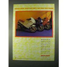 1988 Ducati Paso Motorcycle Ad - Isn't Only Hot Color