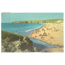 HOLYWELL BAY, CORNWALL. used vintage postcard 1978 postmark =