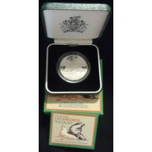 1993 New Zealand $5 Silver Proof Coin Endangered Wildlife - Sea Lion