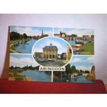 multiview, ABINGDON, OXFORDSHIRE used postcard 1983 pm #