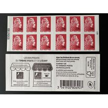 SPM France 2022 Booklet MH Carnet 12 TP Marianne l'Engagée numéro Adhésif 667ex