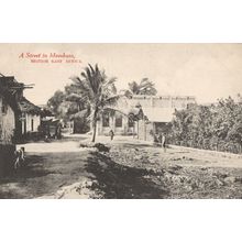 A Street In Mombasa British East Africa Rare Antique Postcard