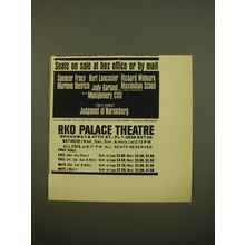 1961 Judgment at Nuremberg Movie Ad - Seats on sale at box office or by mail