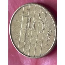 Umlaufmünze Niederlande 5 Gulden 1990