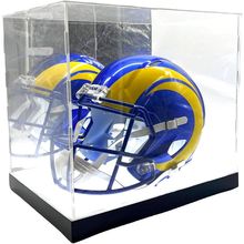 LED Lights Full Size Football Helmet Sneaker Mirror Memorabilia Storage Box Acry