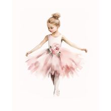 Ballerina Baby Prints Set of 3 Wall Art Graphic A4 Size