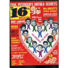 16 Magazine-MARCH,1963 TEEN MAGAZINE PAUL PETERSON'S UNTOLD SECRETS EXC