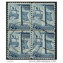 1958 Michel 655A - fine used (o) - block of 4