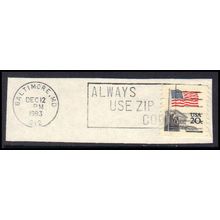 Used 1895 20c U.S. Flag Baltimore, ME. E0501