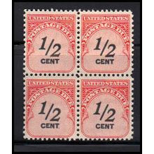 J88 1/2c Postage Due Fine MNH Blk/4 O7045