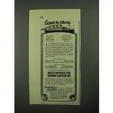 1925 United American Lines Hamburg-American Line Ad - Atlantic