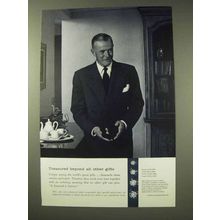 1959 De Beers Diamond Ad - Treasured Beyond Other