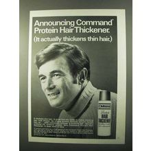 1971 Command Protein Hair Thickener Ad - Thickens Thin
