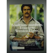 1977 Winston Cigarette Ad - I Can't Taste Numbers