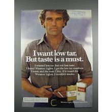 1977 Winston Cigarette Ad - I Want Low Tar