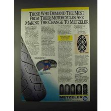 1988 Metzeler ME88 Marathon Tires Ad - Who Demand