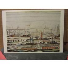 INDUSTRIAL LANDSCAPE. 1955 by L.S. Lowry art.. unused postcard Tate Gallery