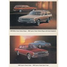 1982 Caprice Classic Station Wagon Sport Coupe 2x Car Advertising Postcard s