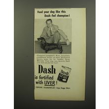 1953 Armour Dash Dog Food Ad - Dachshund Lustigkeit's Kurt