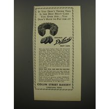 1953 Collin Street Bakery DeLuxe Fruit Cake Ad - If you don't think