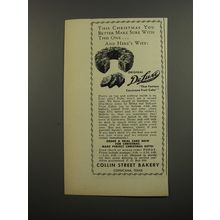 1953 Collin Street Bakery DeLuxe Fruit Cake Advertisement