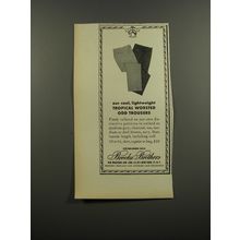 1953 Brooks Brothers Trousers Ad - Our cool, lightweight Tropical worsted