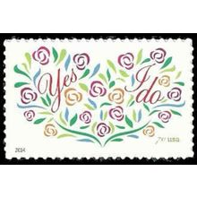Yes, I Do - ONE PACK OF TEN 70 Cent Wedding Postage Stamps Scott 4881