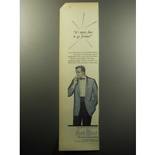 1957 Lord West Maxwell Jacket and Trousers Ad - It's more fun to go formal